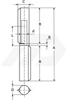 Simonswerk KO 50 ER Aanlaspaumelle 80x13mm RVS-3