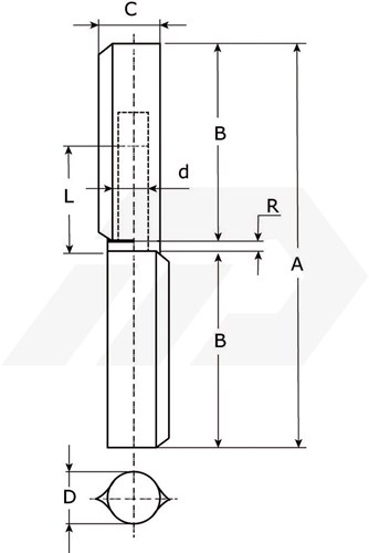 Simonswerk KO 50 ER Aanlaspaumelle 80x13mm RVS-3
