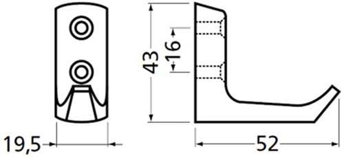 Hermeta 0031-02 Jashaak Enkel Aluminium F2-2