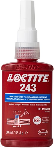 Loctite 243 Schroefdraadborgmiddel, Medium Sterkte (50ml)