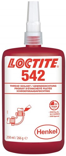 Loctite 542 Schroefdraadborgmiddel, Voor Fijne Draad (250ml)