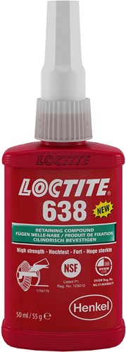 Loctite 638 Lijm Voor Cilindrische Bevestigingen Hoge Sterkte (50ml)