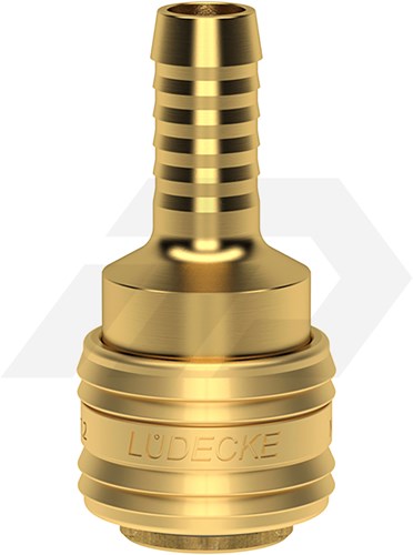 Ludecke ES 8 T Snelkoppeling Met Slangtule 8mm Euro