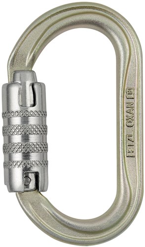 Petzl Oxan Stalen Karabiner Triact-Lock U Goud