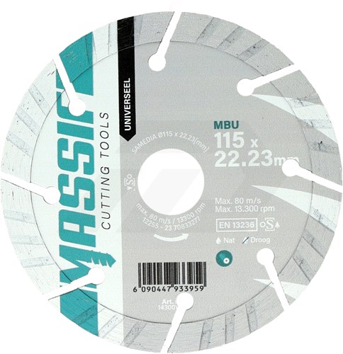 Massif MBU 115x22,23mm Diamantzaagblad Universeel