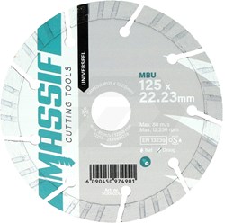 Massif MBU 125x22,23mm Diamantzaagblad Universeel