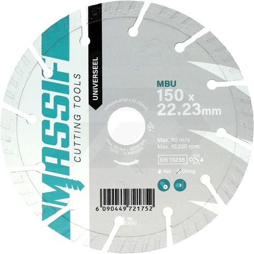 Massif MBU 150x22,23mm Diamantzaagblad Universeel