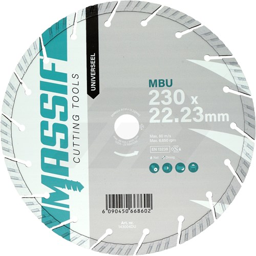 Massif MBU 230x22,23mm Diamantzaagblad Universeel