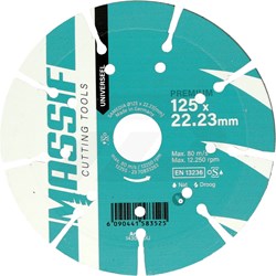Massif MPU 125x22,23mm Diamantzaagblad Universeel