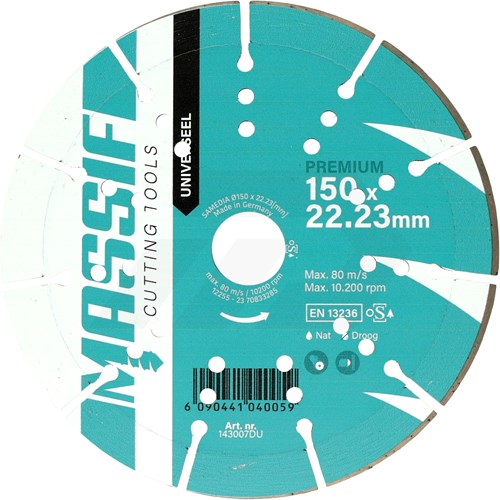 Massif MPU 150x22,23mm Diamantzaagblad Universeel