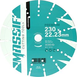 Massif MPU 230x22,23mm Diamantzaagblad Universeel