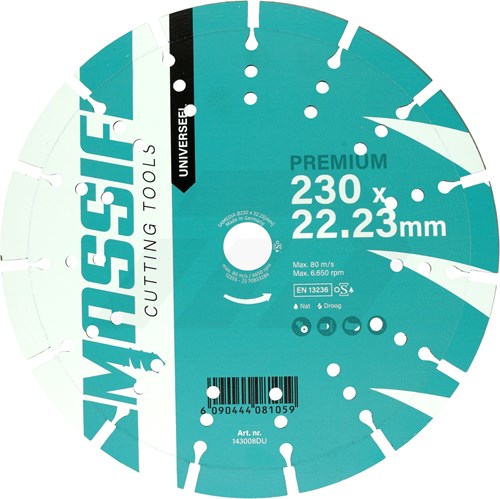 Massif MPU 230x22,23mm Diamantzaagblad Universeel