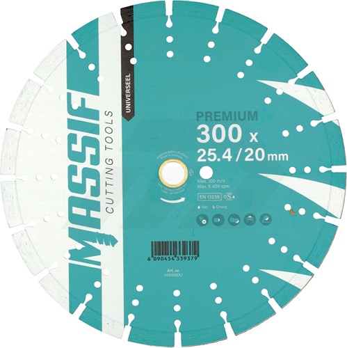 Massif MPU 300x20/25,4mm Diamantzaagblad Universeel