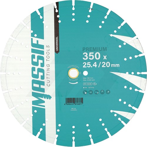 Massif MPU 350x20/25,4mm Diamantzaagblad Universeel