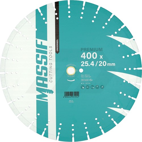 Massif MPU 400x25,4/20mm Diamantzaagblad Universeel