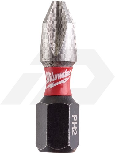 Milwaukee PH 2x25mm Philips Impactschroefbit Shockwave 1/4" (25 stuks)
