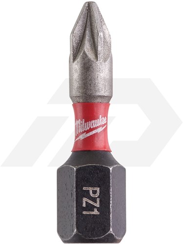 Milwaukee PZ 1x25mm Pozi Impactschroefbit Shockwave 1/4" (25 stuks)