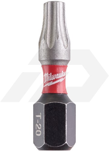 Milwaukee T20x25mm Torx Impactschroefbit Shockwave 1/4" (25 stuks)