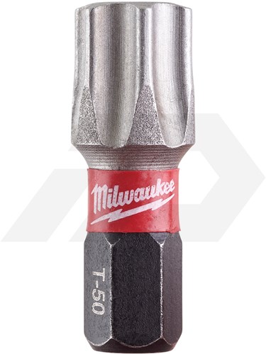 Milwaukee T 50x25mm Torx Impactschroefbit Shockwave 1/4" (25 stuks)