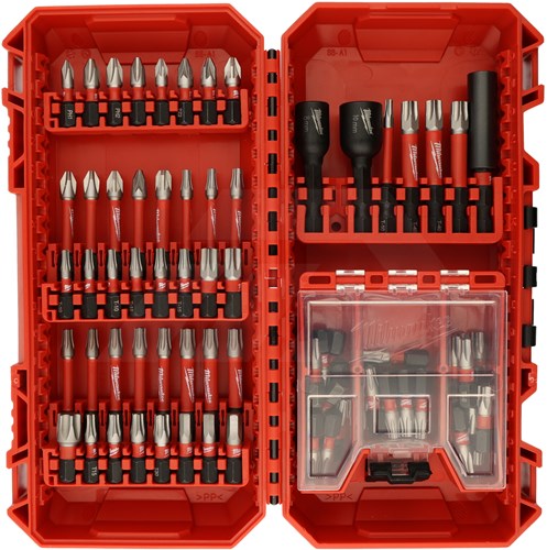 Milwaukee Shockwave Bitset 75-Delig (PH,PZ,TX,HEX,Dop)