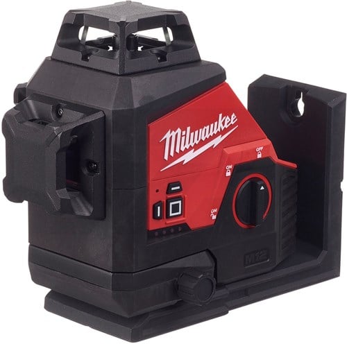 Milwaukee M12 3PL-0C 12V Kruislijnlaser Groen 3x360° (Basic, in Koffer)