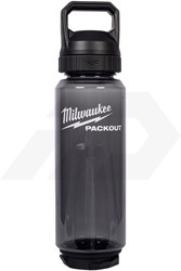 Milwaukee Packout Plastic Fles Met Drinkdop Zwart (1005 ml)