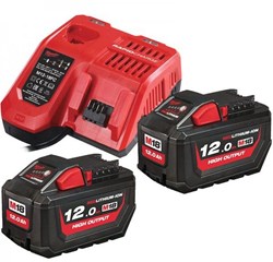 Milwaukee M18 HNRG-122 18V Startset (2x12,0Ah 1xM12-18FC)