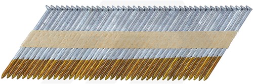 Milwaukee Stripnagels 2.8x64mm Thermisch Verzinkt Geringd D-Kop 34° (2200 Stuks)