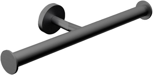 Cocoon 61 Wandgemonteerde Dubbele Toiletrolhouder Black