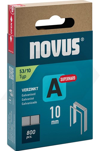 Novus A 10mm Nieten Superhard Verzinkt (800 Stuks)