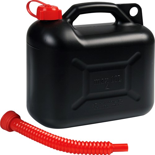 Jerrycan 10 Ltr. Kunststof Zwart