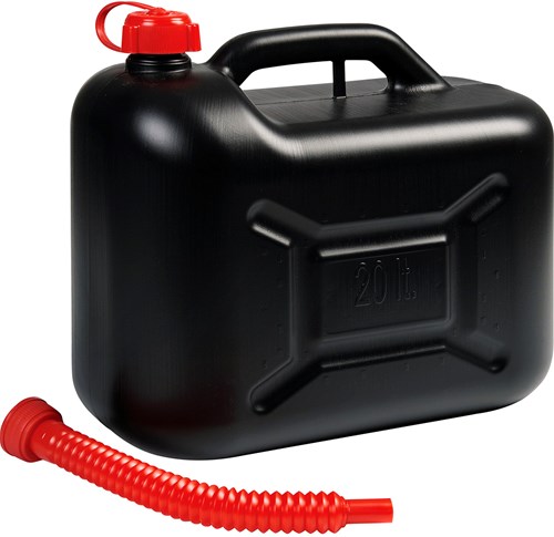 Jerrycan 20 Ltr. Kunststof Zwart