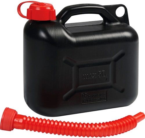 Jerrycan 5 Ltr. Kunststof Zwart