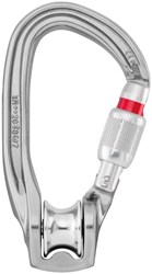 Petzl Rollclip Z Karabiner Met Ge•ntegreerde Katrol Screw-Lock Grijs