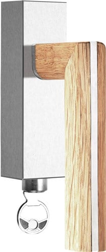 Formani Two Draaikiepbeslag Mat RVS/Hout PBL22DKLOCK L