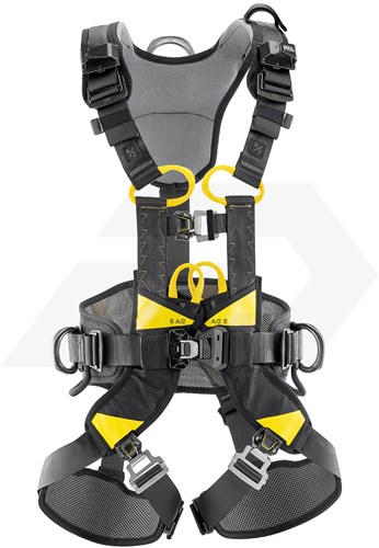 Petzl Volt Val & Positioneringsharnas Zwart/Geel Maat 1