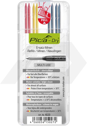 Pica-Dry Reserve Stiftjes Kleurenmix (8 Stuks)