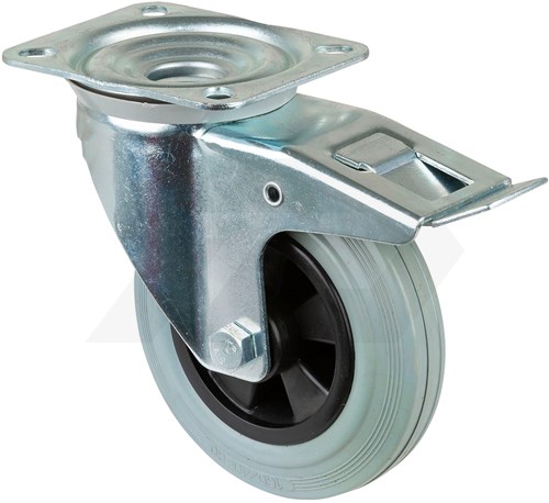 Promat Zwenkwiel Met Rem Ø 200mm 205 kg Polypropyleen Met Topplaat