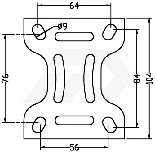 Promat Bokwiel Ø 80mm 70 kg Volrubber Met Topplaat-2