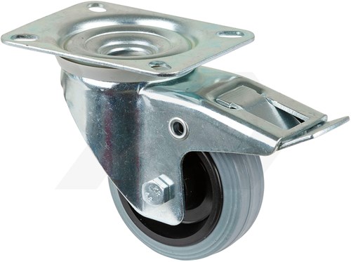 Promat Zwenkwiel Met Rem Ø 80mm 70 kg Polypropyleen Met Topplaat