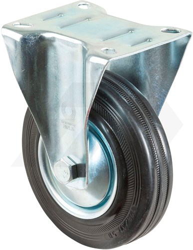 Promat Bokwiel Ø 125mm 100 kg Volrubber Met Topplaat