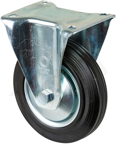 Promat Bokwiel Ø 160mm 135 kg Volrubber Met Topplaat