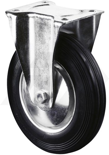 Promat Bokwiel Ø 200mm 205 kg Volrubber Met Topplaat