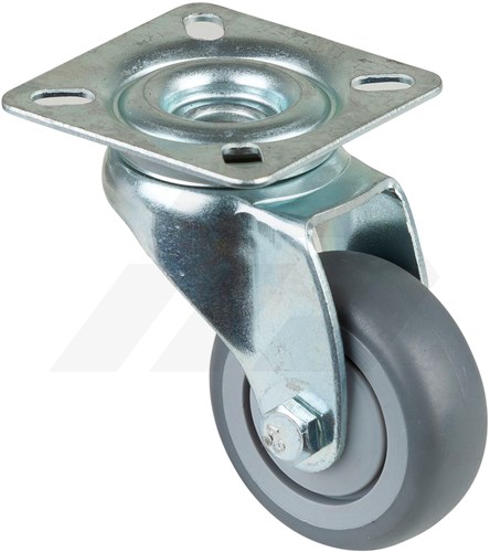 Promat Zwenkwiel Ø 50mm 50 kg PU Met Topplaat