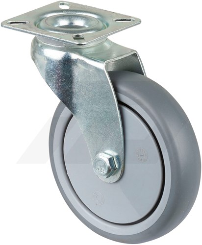Promat Zwenkwiel Ø 100mm 100 kg PU Met Topplaat