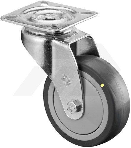 Promat Zwenkwiel Ø 75mm 75 kg PU Met Topplaat