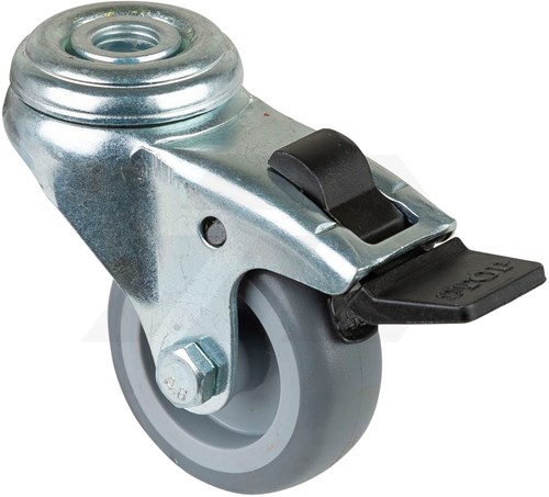 Promat Zwenkwiel Met Rem Ø 50mm 50 kg PU Met Centraalgat