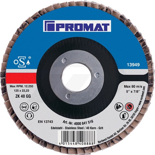 Promat Lamellenschijf 125x22,23mm P80
