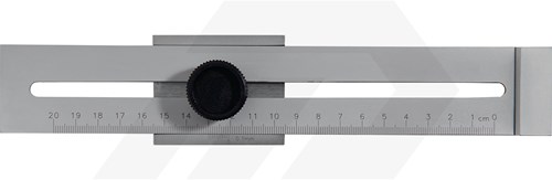 Promat Afschrijfliniaal 200mm RVS