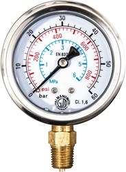 REMS Manometer tot 60 bar, Glycerinegevuld